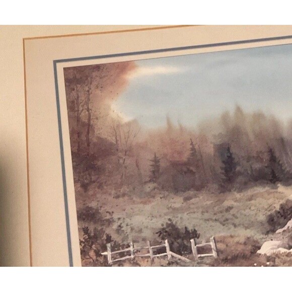 Owen Wexler Beautiful Nature Fall Pond Scene 13.5”x 10.5”framed(21.5”x 17.5”) - Picture 5 of 13